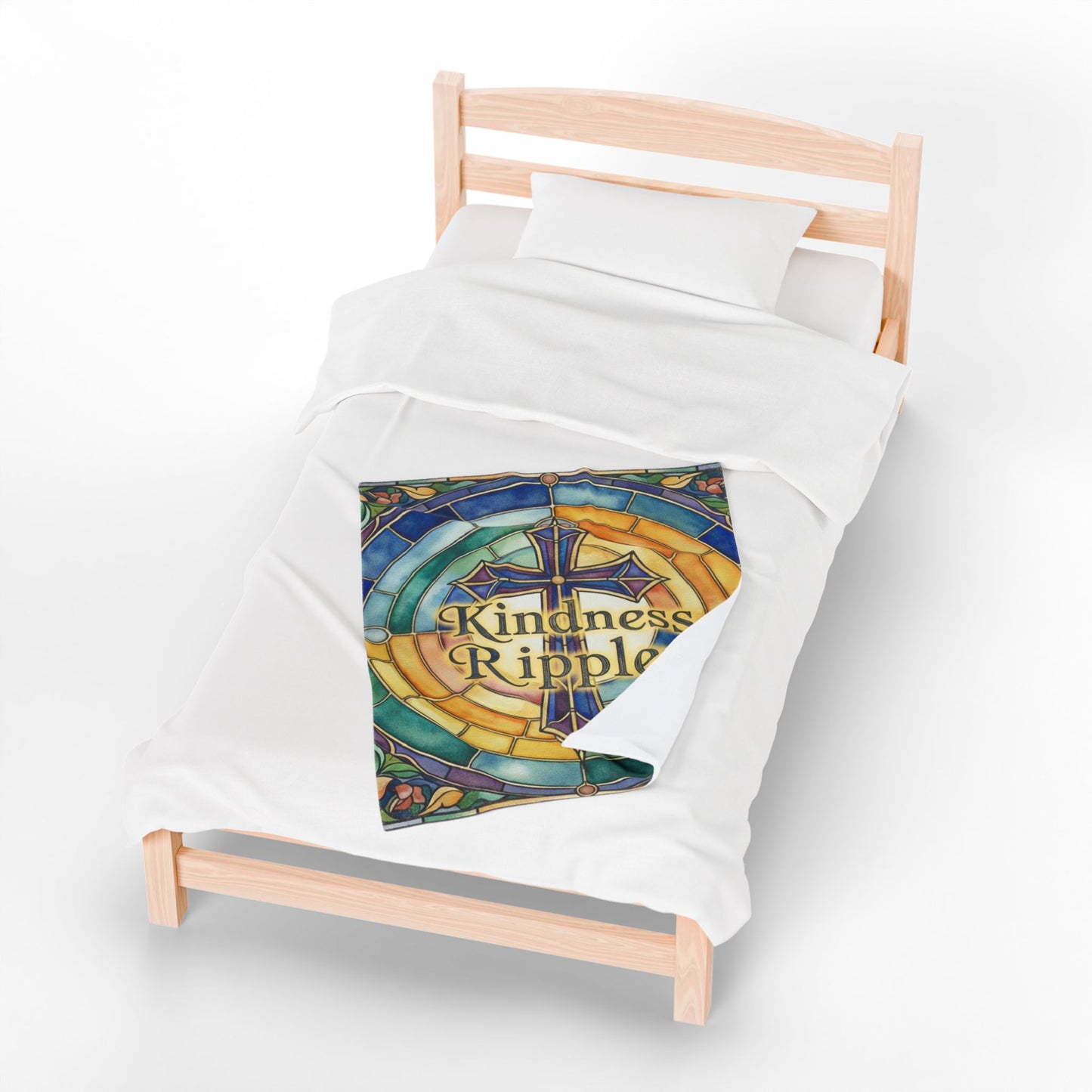 Kindness Ripples Velveteen Plush Blanket - Cozy Decorative Throw