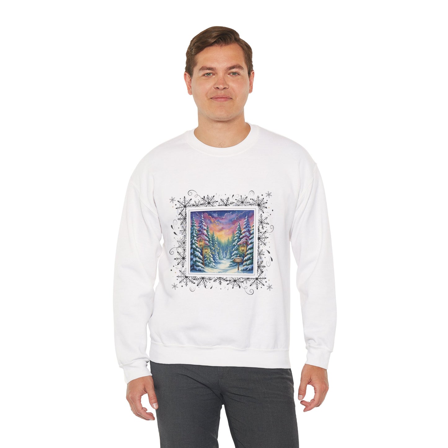 Winter Wonderland Crewneck Sweatshirt - Cozy Unisex Design for Holiday Comfort
