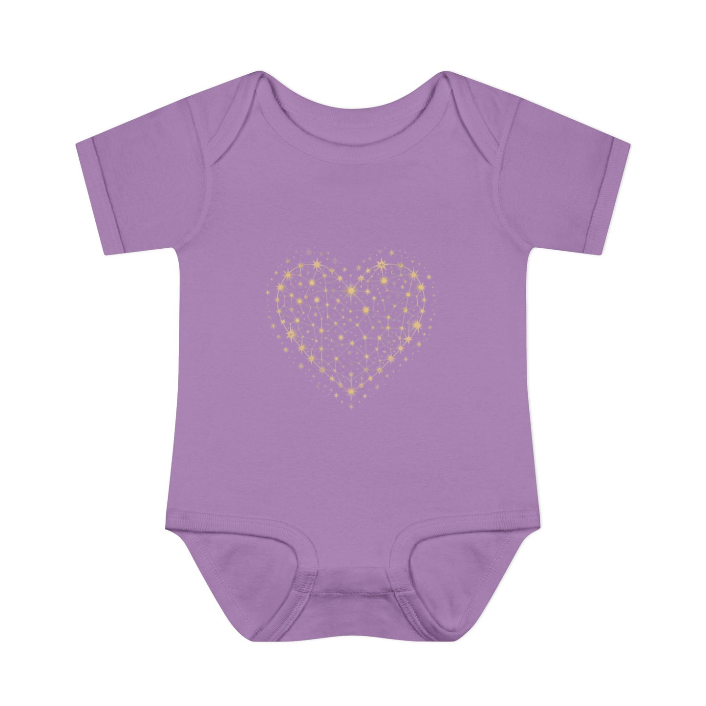 Heart Star Pattern Infant Bodysuit