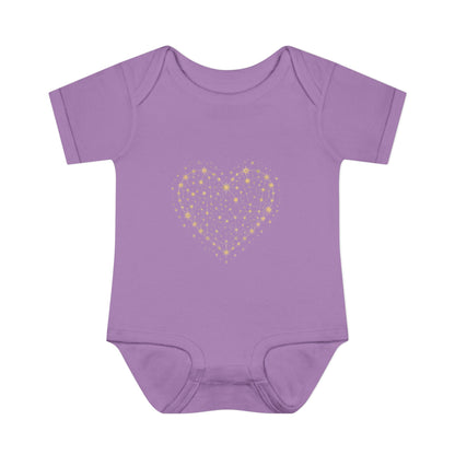 Heart Star Pattern Infant Bodysuit