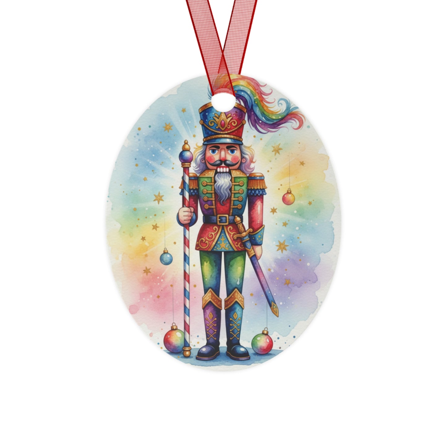 Nutcracker Metal Ornament for Holiday Decor
