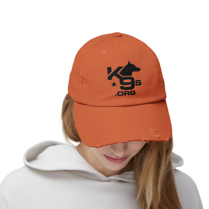 K9s.org Distressed Baseball Cap – Tactical Dog Rescue Logo Hat
