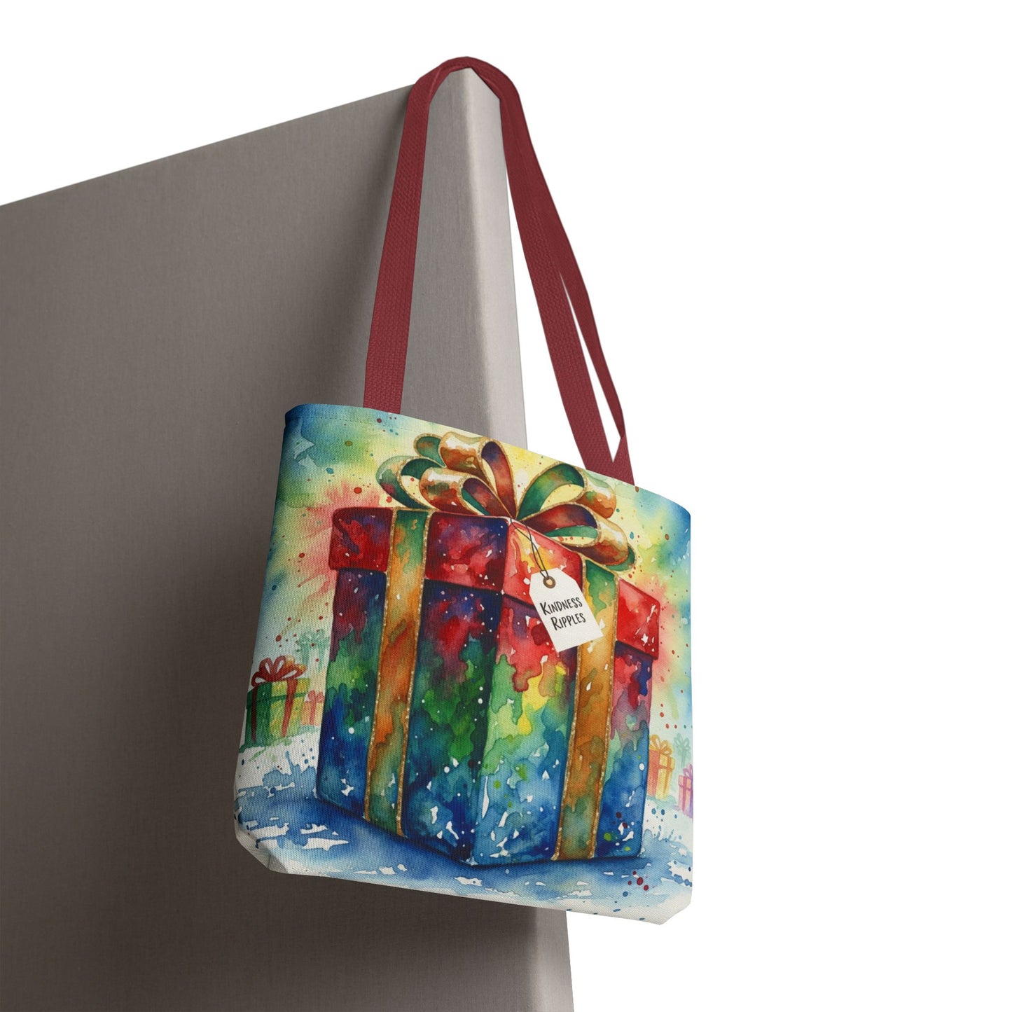 Colorful Gift Tote Bag - Perfect for Holidays & Celebrations -Simple message of Kindness - Reusable