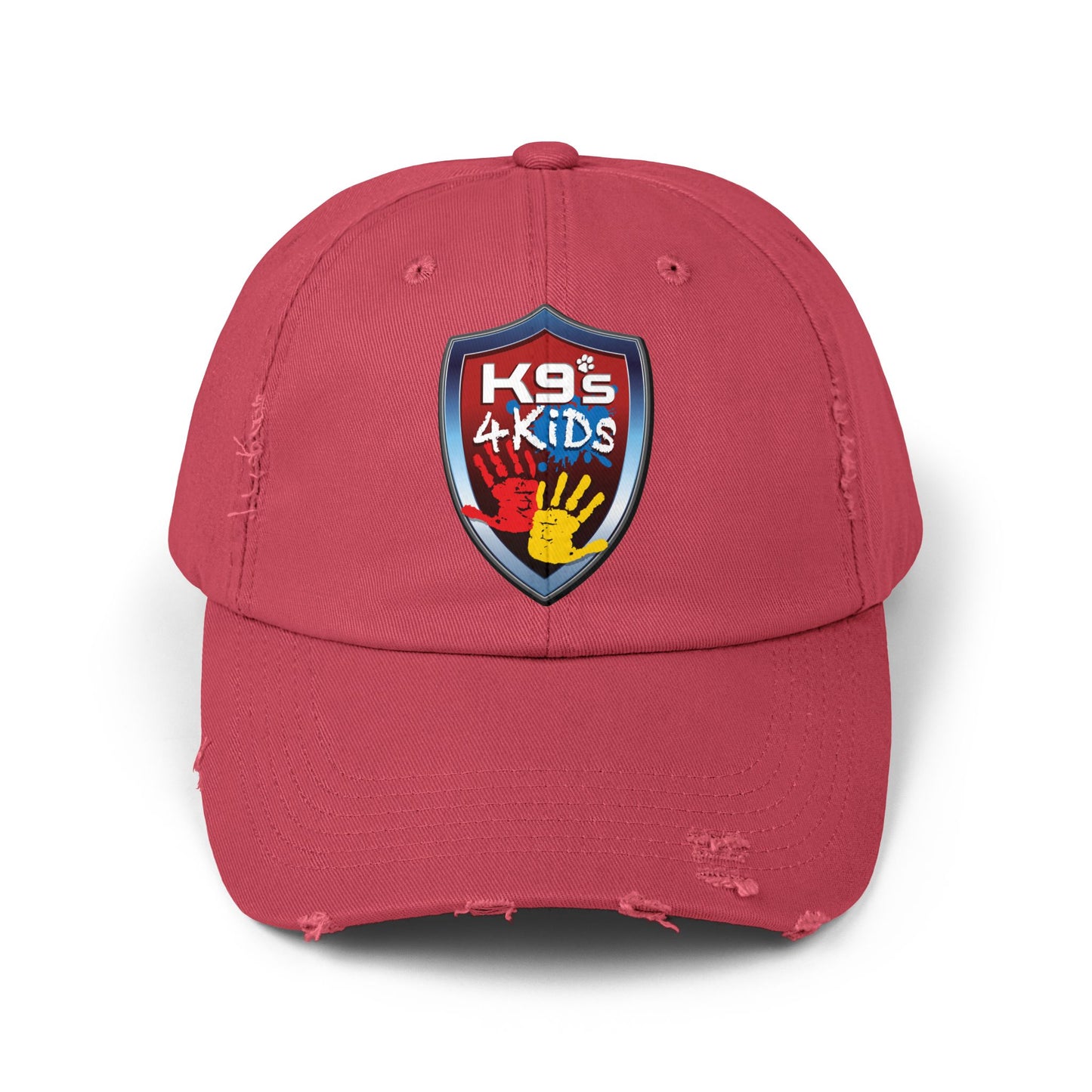 K9s4KIDs Distressed Cap — Funding Safety for Children Logo Hat