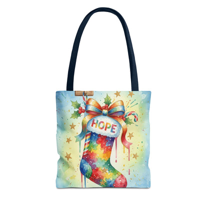 Colorful Holiday Hope Tote Bag