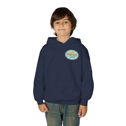 Youth Hooded Sweatshirt - Kindness & Good Energy, Cozy Gift, Throwback, Sunshine Vibes, Kids Apparel, Spring & Summer Fashion