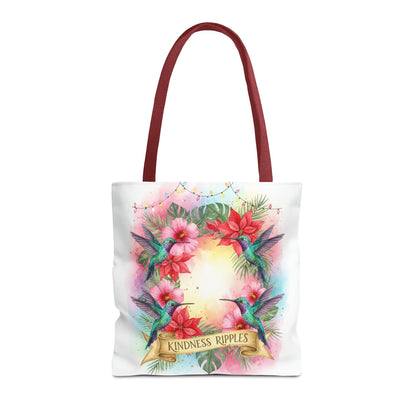 Colorful Kindness Christmas Hummingbirds Tote Bag