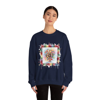 Christmas Candy Cane Crewneck Sweatshirt