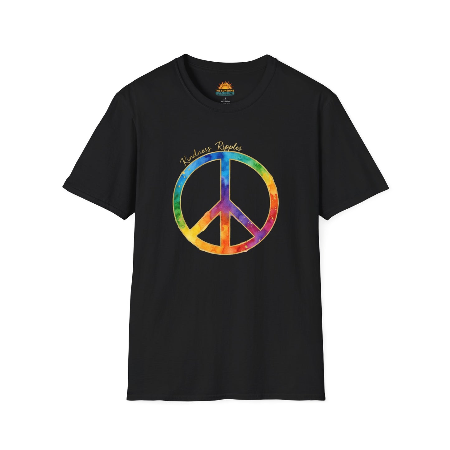 Rainbow Peace Symbol Unisex Softstyle T-Shirt