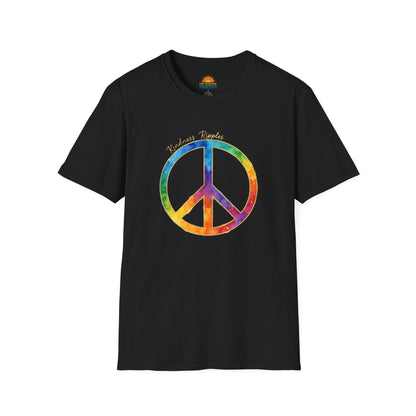 Rainbow Peace Symbol Unisex Softstyle T-Shirt