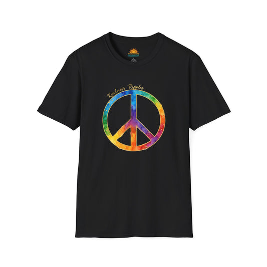 Rainbow Peace Symbol Unisex Softstyle T-Shirt