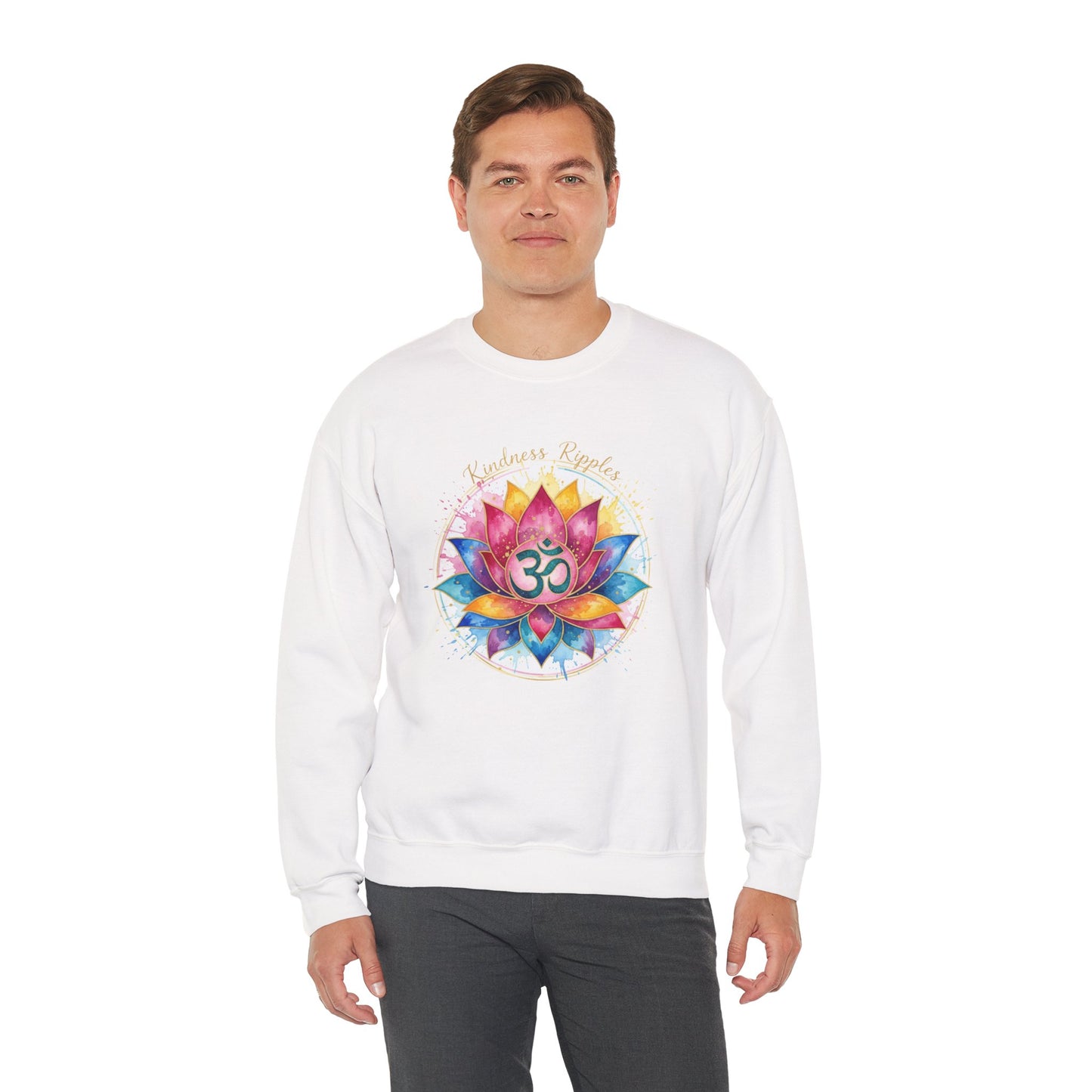 Spiritual Lotus Crewneck Sweatshirt - Mindfulness & Meditation Design
