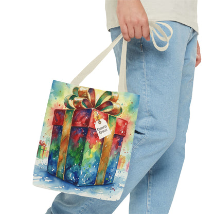 Colorful Gift Tote Bag - Perfect for Holidays & Celebrations -Simple message of Kindness - Reusable
