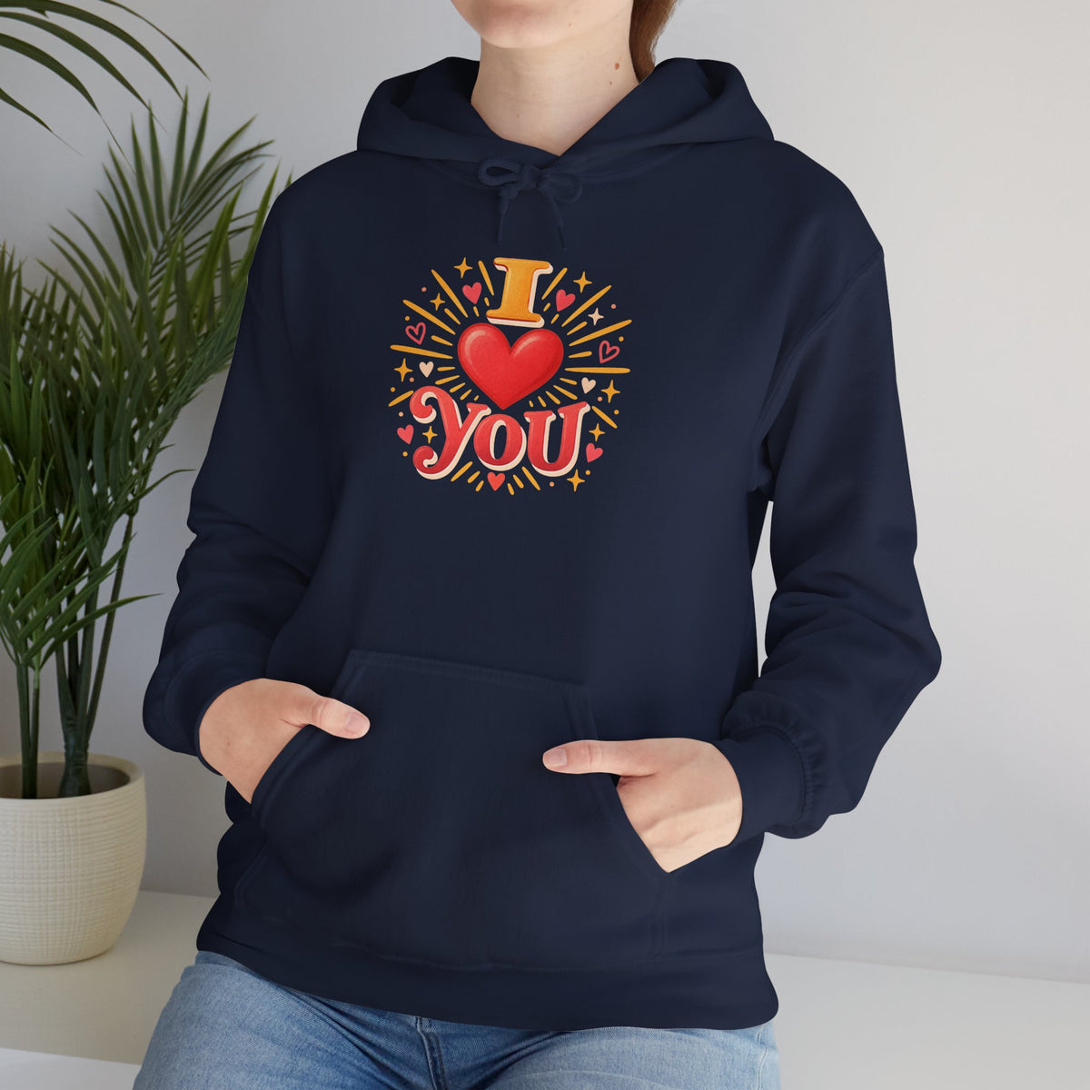 I Love You Graphic Hoodie