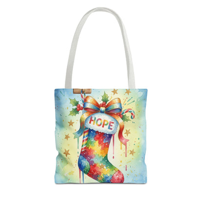 Colorful Holiday Hope Tote Bag