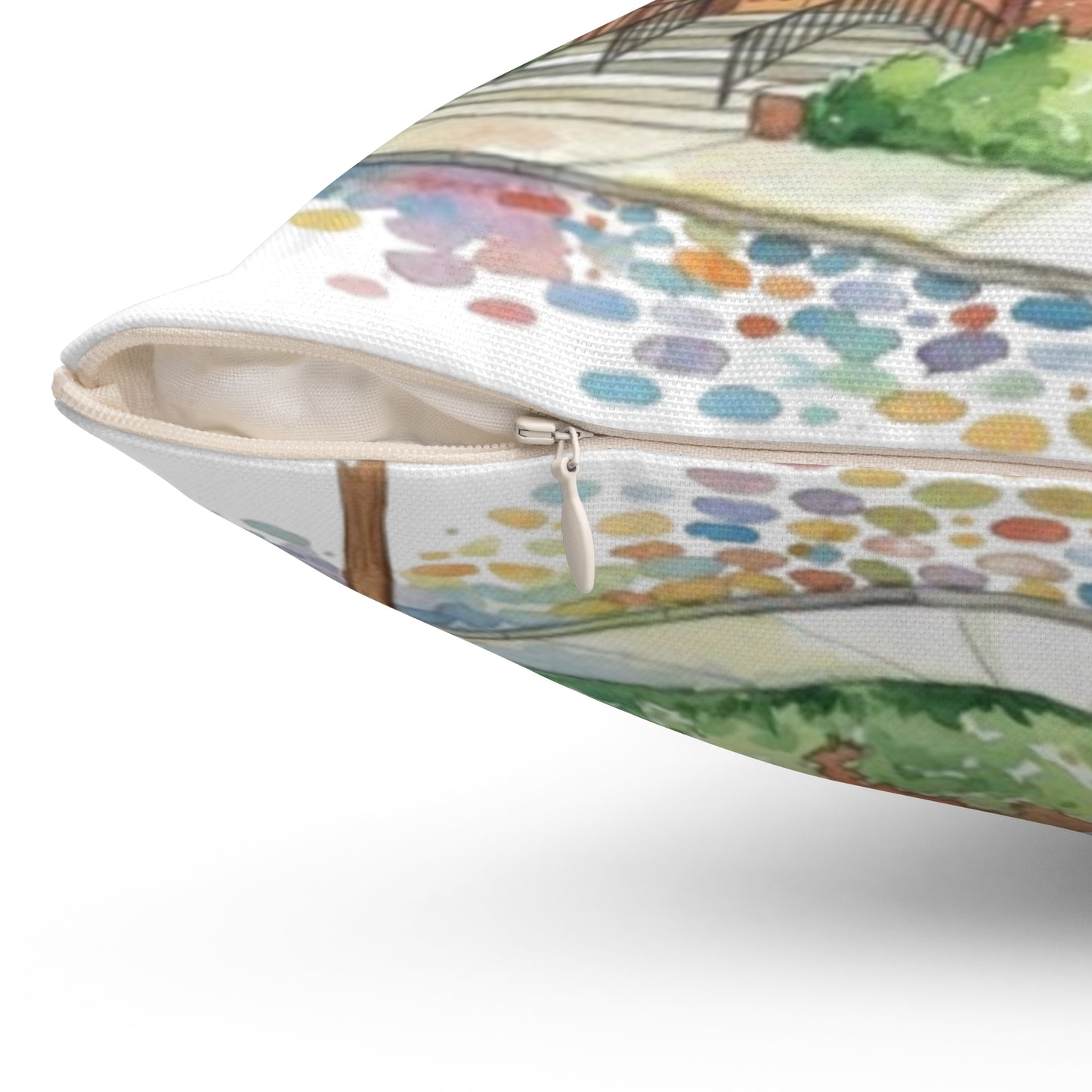 Watercolor Church Square Pillow - Home Decor - Paying Homage to our beautiful St. William Community