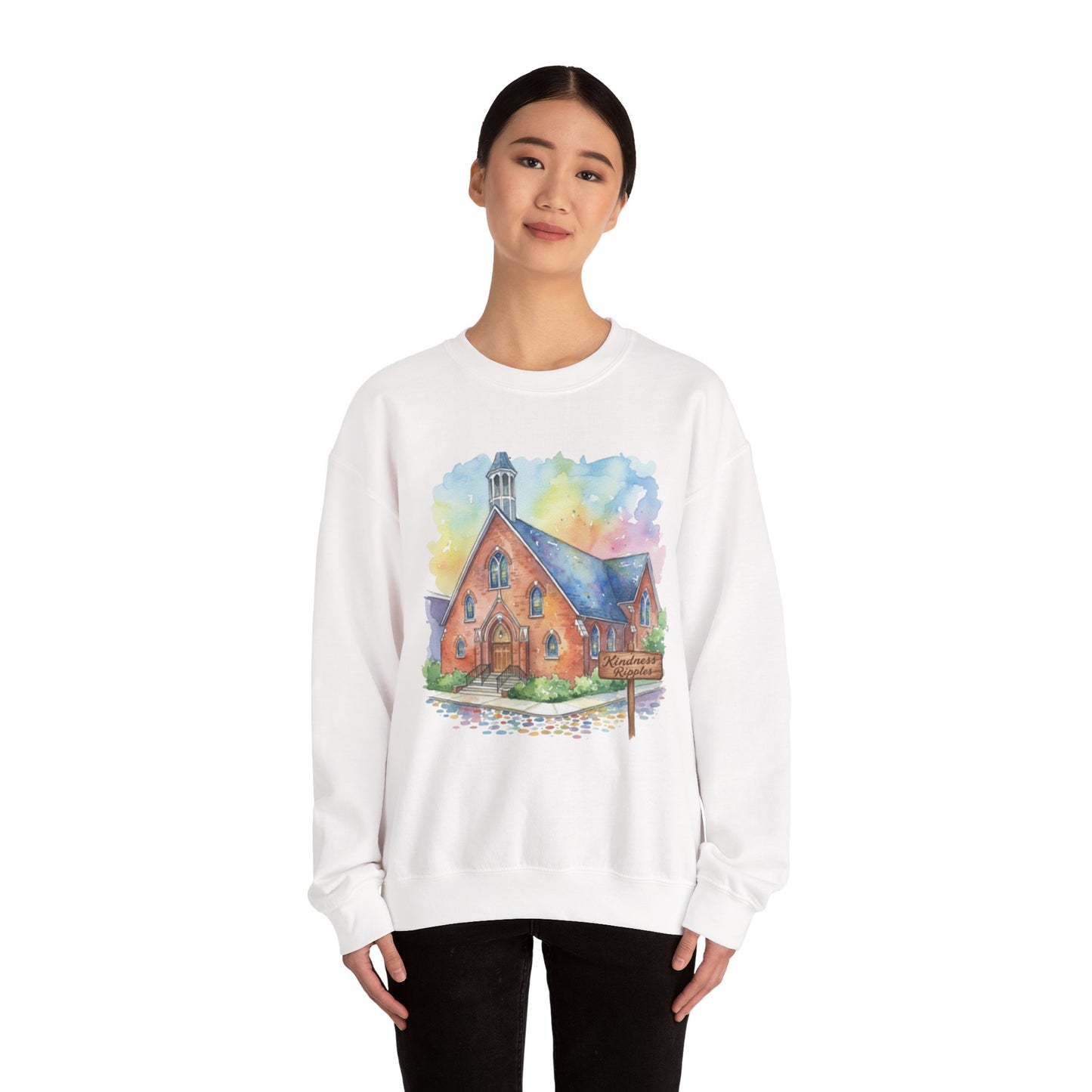 Colorful Church Watercolor Sweatshirt - Homage to the St. William Community