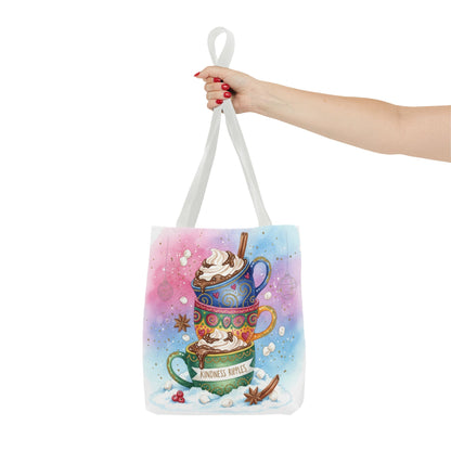 Colorful Hot Cocoa Tote Bag – Festive Winter Vibes