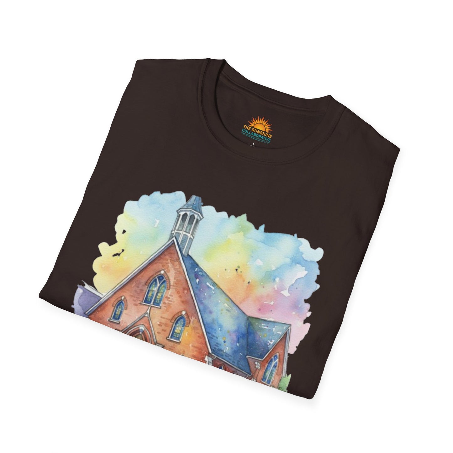 Watercolor Church Unisex Softstyle T-Shirt - Homage to the St. William Community