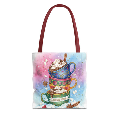 Colorful Hot Cocoa Tote Bag – Festive Winter Vibes