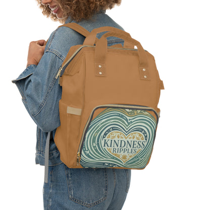 Kindness Ripples Multifunctional Diaper Backpack - Stylish Baby Carrier for On-the-Go Parents