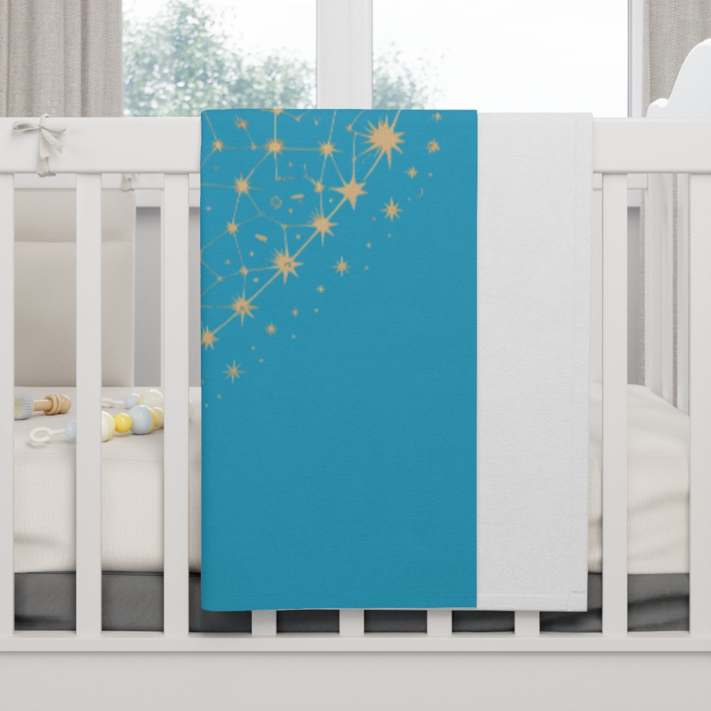 Starry Heart Soft Fleece Baby Blanket