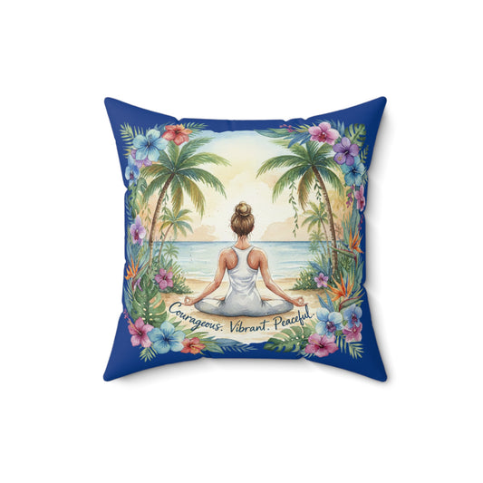 The Rachel - Tropical Serenity Square Pillow - Coastal Vibes Decor