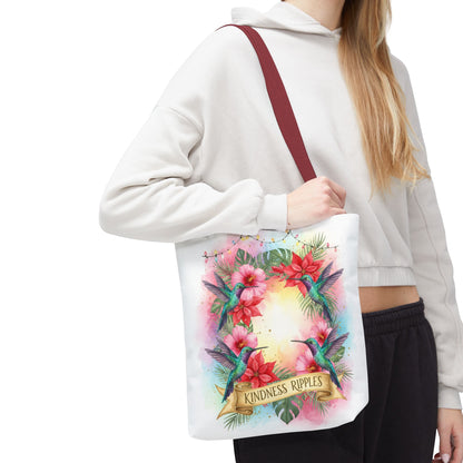 Colorful Kindness Christmas Hummingbirds Tote Bag