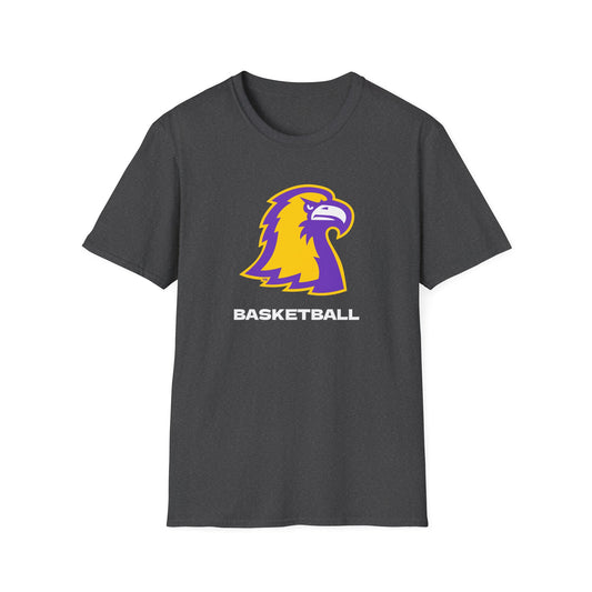 Golden Eagle Basketball T-Shirt — Purple & Gold Team Logo Tee