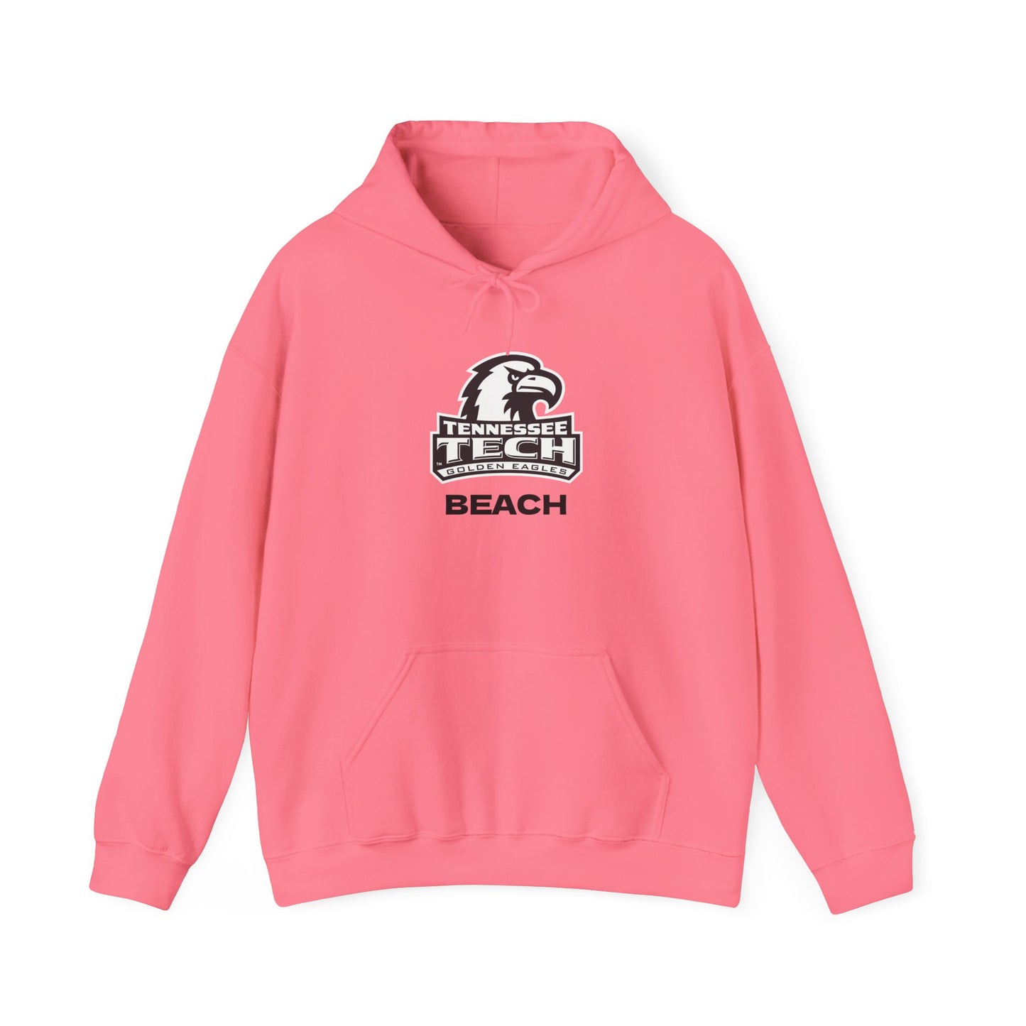 TN Tech Beach Eagle Hoodie — Retro Athletic Logo Pullover