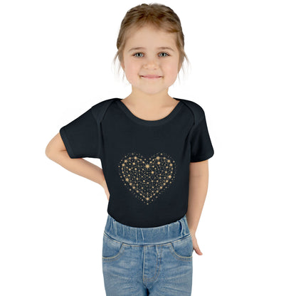 Heart Star Pattern Infant Bodysuit