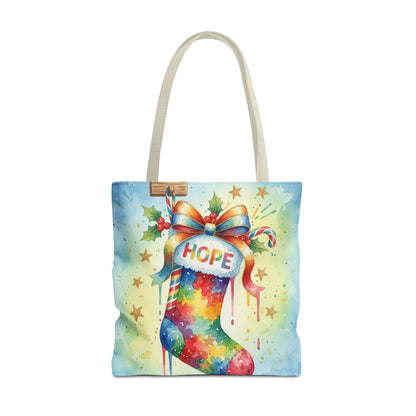 Colorful Holiday Hope Tote Bag