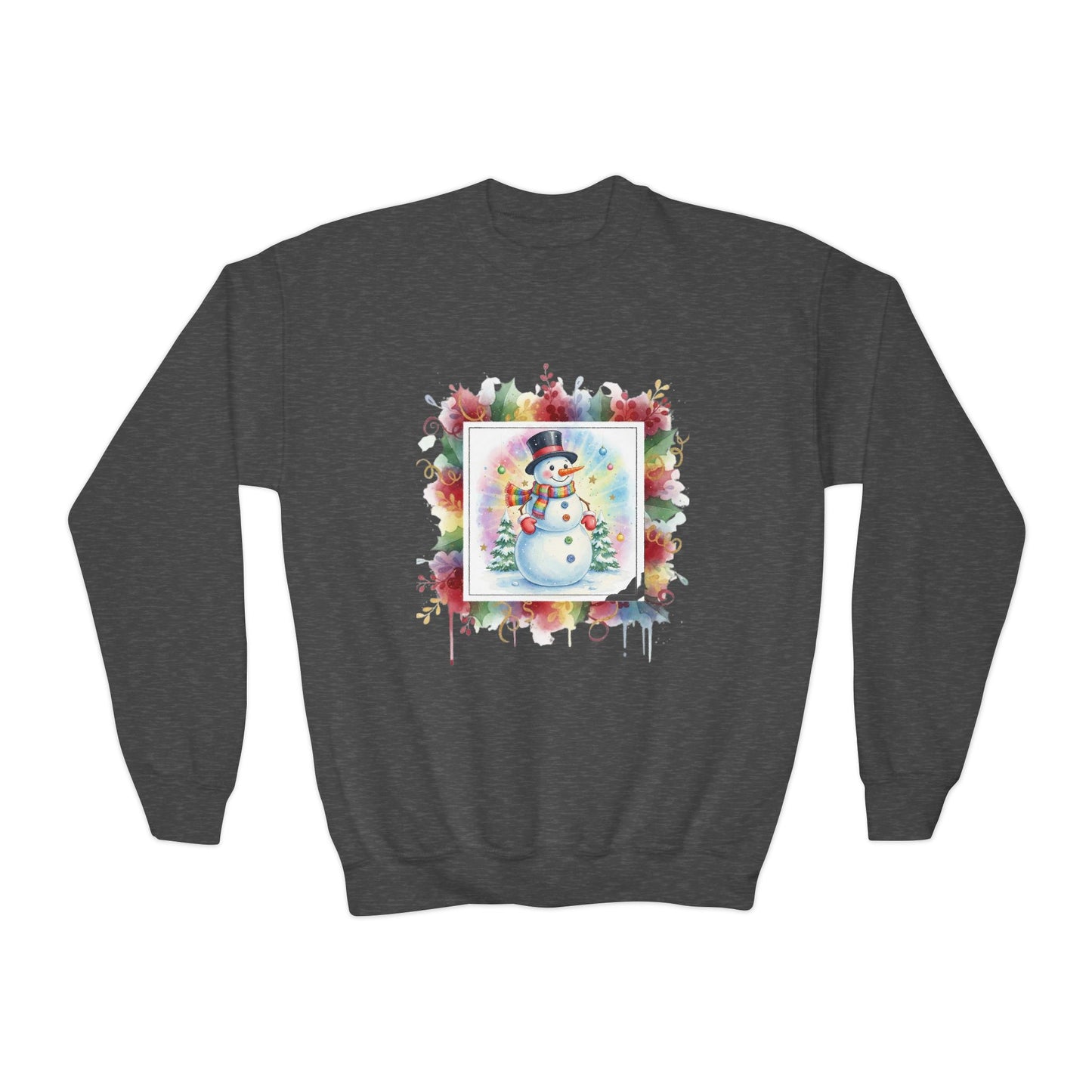 Snowman Youth Crewneck Sweatshirt - Cozy Holiday Apparel