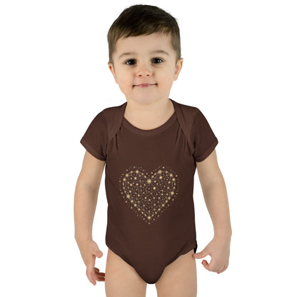 Heart Star Pattern Infant Bodysuit