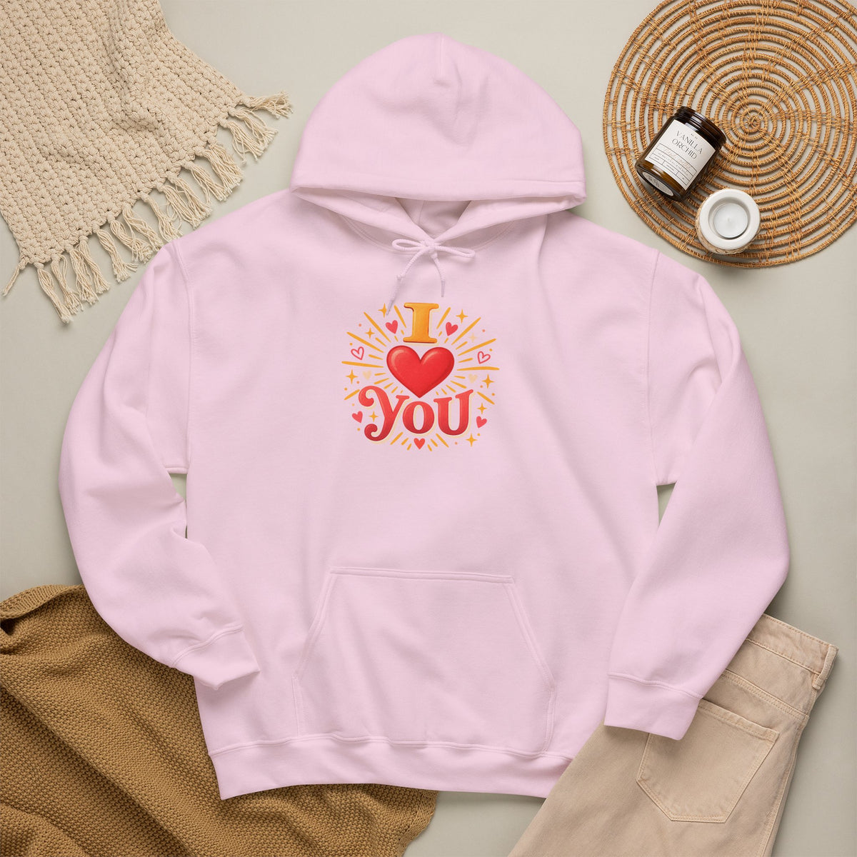 I Love You Graphic Hoodie
