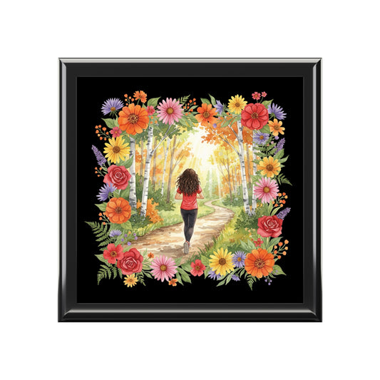 The Roxanne - Floral Serenity Jewelry Box | Perfect Gift for Nature Lovers | Elegant Storage Solution