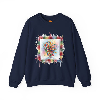 Christmas Candy Cane Crewneck Sweatshirt