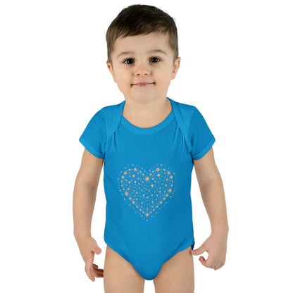 Heart Star Pattern Infant Bodysuit