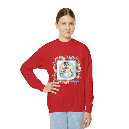 Snowman Youth Crewneck Sweatshirt - Cozy Holiday Apparel
