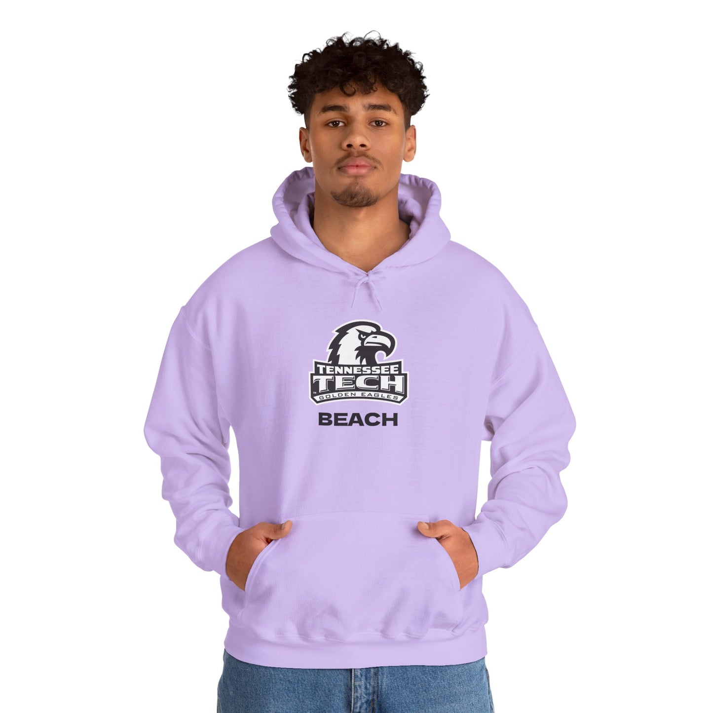 TN Tech Beach Eagle Hoodie — Retro Athletic Logo Pullover