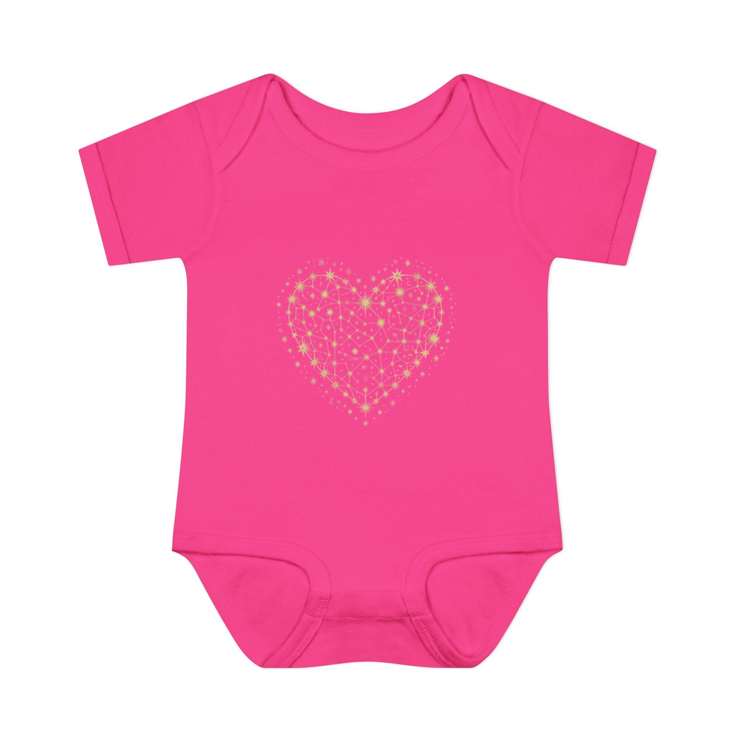 Heart Star Pattern Infant Bodysuit