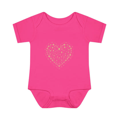 Heart Star Pattern Infant Bodysuit