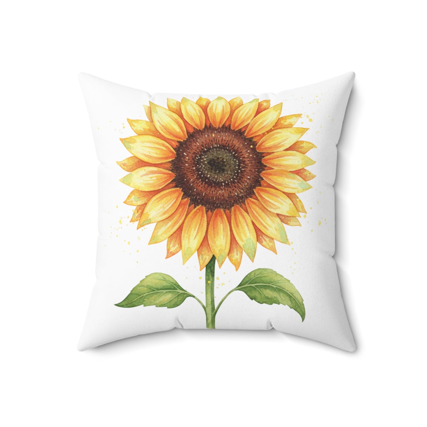 Sunflower Solo Design Square Pillow