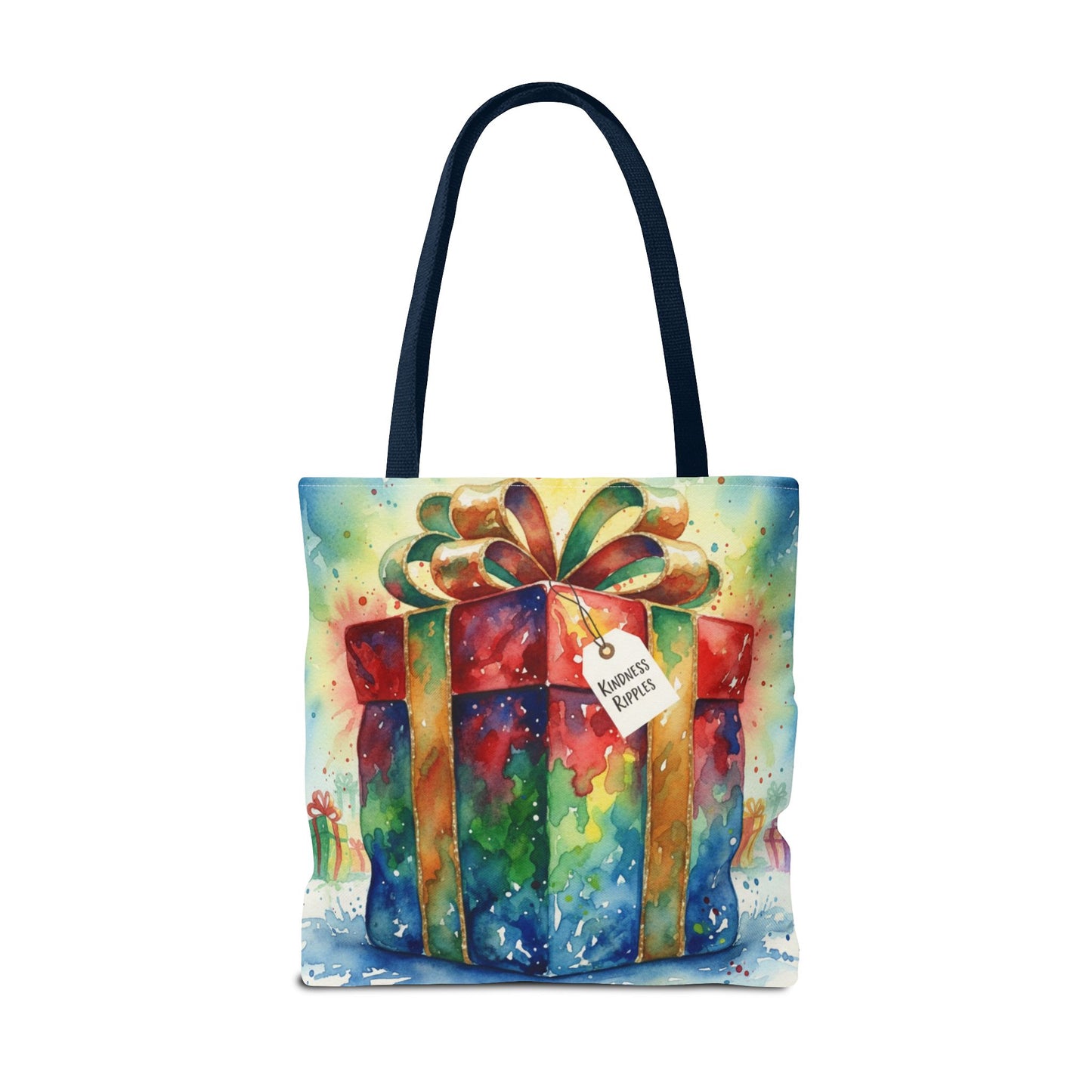 Colorful Gift Tote Bag - Perfect for Holidays & Celebrations -Simple message of Kindness - Reusable