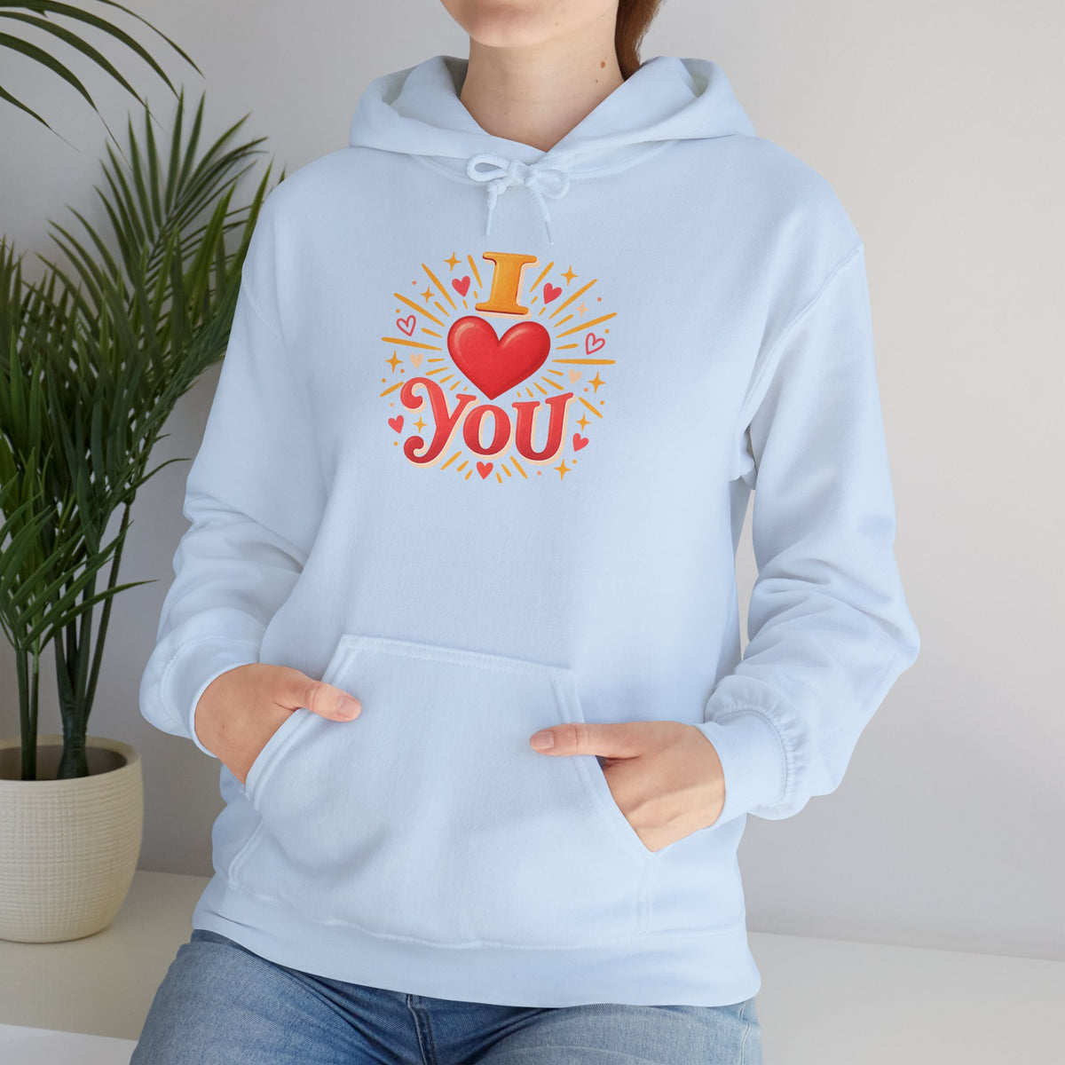 I Love You Graphic Hoodie