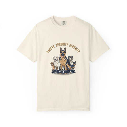 Safety Security Serenity T-Shirt — Dog Pack Graphic Tee