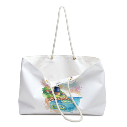 Coastal Lighthouse Weekender Bag – Perfect for Travel and Beach Days