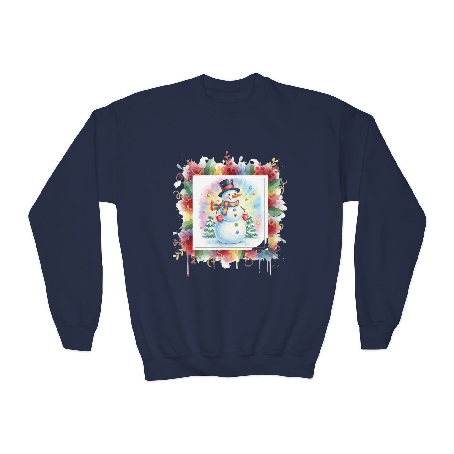 Snowman Youth Crewneck Sweatshirt - Cozy Holiday Apparel