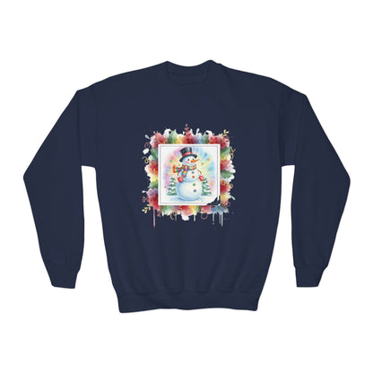 Snowman Youth Crewneck Sweatshirt - Cozy Holiday Apparel