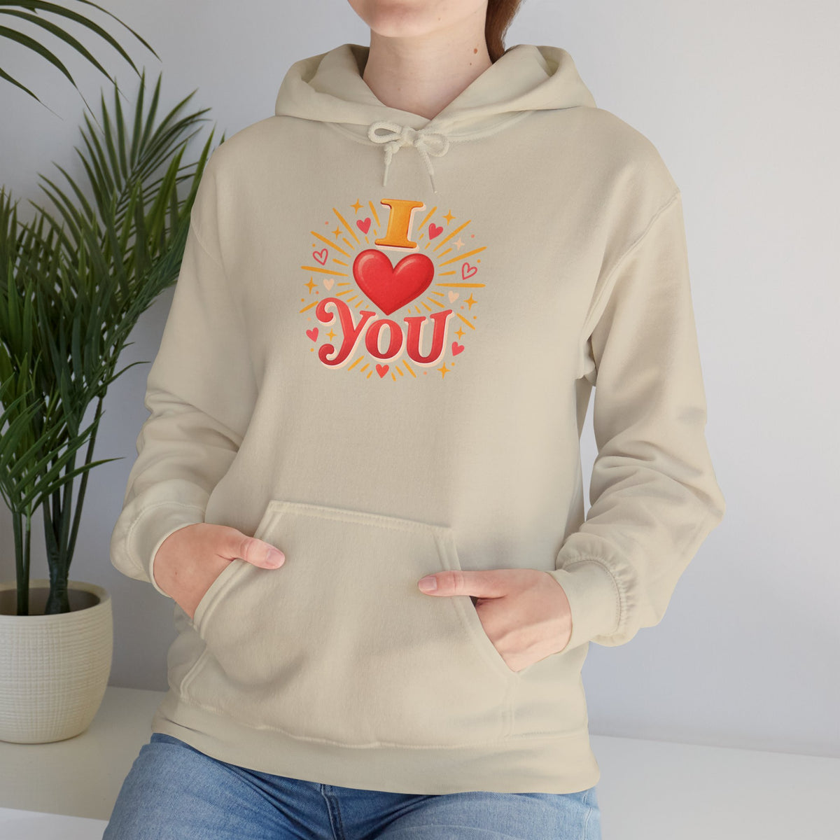 I Love You Graphic Hoodie